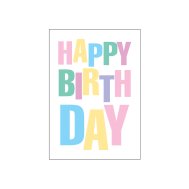 Мини-открытки "Happy birthday" макарун 10 шт Мини-открытки "Happy birthday" макарун 10 шт