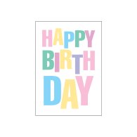Мини-открытки "Happy birthday" макарун 10 шт