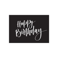 Мини-открытки "Happy birthday" на черном 10 шт Мини-открытки "Happy birthday" на черном 10 шт