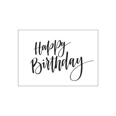 Мини-открытки "Happy birthday" на белом 10 шт