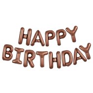 Фольгированный шар-надпись "Happy Вirthday" шоколадный Китай 