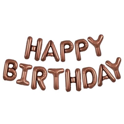 Фольгированный шар-надпись "Happy Вirthday" шоколадный Китай Фольгированный шар-надпись "Happy Вirthday" шоколадный Китай