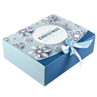 Коробка самосборная новогодняя "Merry Christmas" снежинки 26х21х8 см Коробка самосборная новогодняя "Merry Christmas" снежинки 26х21х8 см