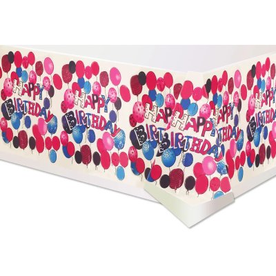 Скатерть "Happy Birthday" на белом