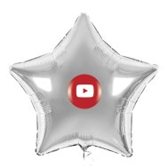 Наклейка на фольгированный шар 18" "YouTube" кнопка круг 11х11 см Наклейка на фольгированный шар 18" "YouTube" кнопка круг 11х11 см