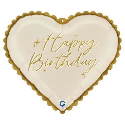 Фольгована кулька серце "Happy Birthday" 18" Grabo Фольгована кулька серце "Happy Birthday" 18" Grabo