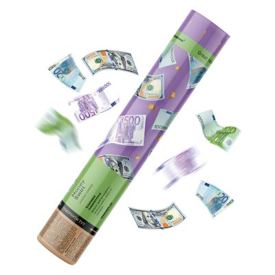 Хлопушка "Денежный вихрь" 30 см