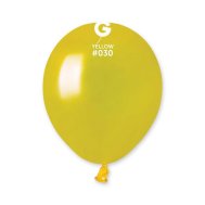 Латексні кульки 5" металік 30 жовтий Gemar