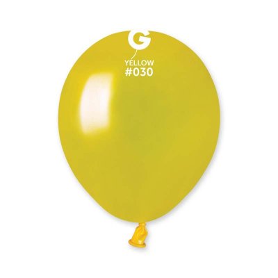 Латексні кульки 5" металік 30 жовтий Gemar