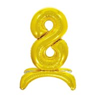 Фольгированный шар цифра на подставке "8" золото 32" Pelican Фольгированный шар цифра на подставке "8" золото 32" Pelican
