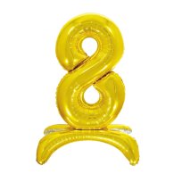 Фольгована кулька цифра на підставці "8" золото 32" Pelican Фольгована кулька цифра на підставці "8" золото 32" Pelican