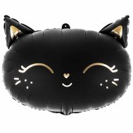 Фольгированный шар фигура "Кошечка" чёрная 36х48 см Partydeco