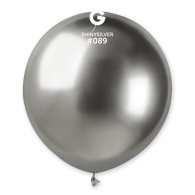 Латексна кулька 19" металік хром 89 срібло Gemar