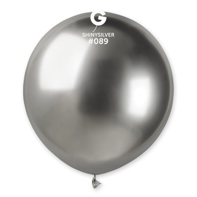 Латексна кулька 19" металік хром 89 срібло Gemar