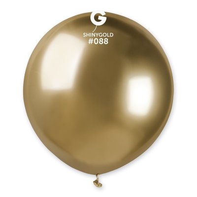Латексный шарик 19" металлик хром 88 золото Gemar 
