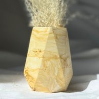 Ваза гипсовая "Грани" мрамор песочный 10х5,5 см