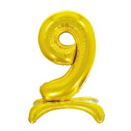 Фольгированный шар цифра на подставке "9" золото 32" Pelican Фольгированный шар цифра на подставке "9" золото 32" Pelican