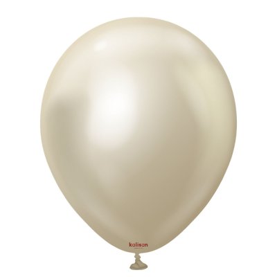 Латексный шарик хром 18" Белое золото (Mirror White Gold) Kalisan Латексный шарик хром 18" Белое золото (Mirror White Gold) Kalisan