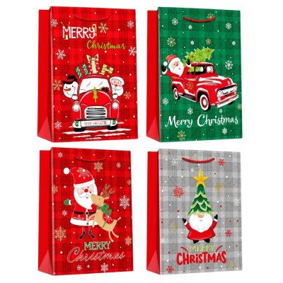 Пакет подарочный новогодний "Merry Christmas" Санта с друзьями 40х30х12 см в ассортименте Пакет подарочный новогодний "Merry Christmas" Санта с друзьями 40х30х12 см в ассортименте