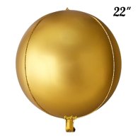 Фольгированный шар сфера 3D золото хром 22" Китай
