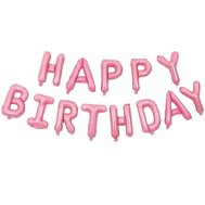 Фольгированный шар-надпись "Happy Birthday" розовый Китай Фольгированный шар-надпись "Happy Birthday" розовый Китай