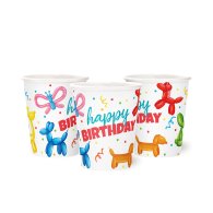 Набор стаканчиков "Happy Birthday" воздушные фигуры 10 шт