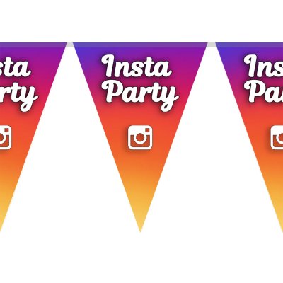 Гирлянда треугольная "Insta party" 