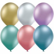 Латексные шарики 12" хром Glossy ассорти В105 BelBal 