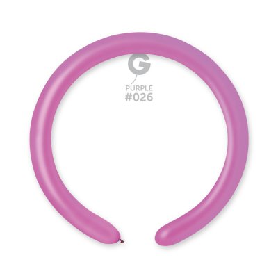 Латексные шарики ШДМ 260 неон 26 фиолетовый Gemar 