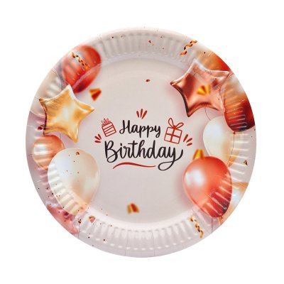 Набор тарелок "Happy Birthday" шарики 10 шт