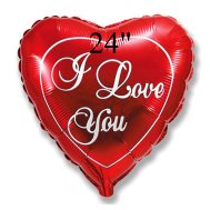 Фольгированный шар сердце "I love you" 24" 201506 Flexmetal