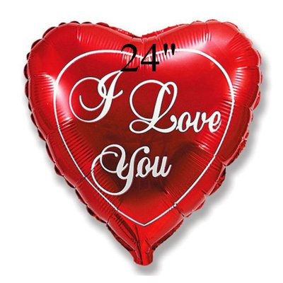 Фольгированный шар сердце "I love you" 24" 201506 Flexmetal