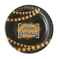 Набор тарелок "Happy Birthday black" 10 шт