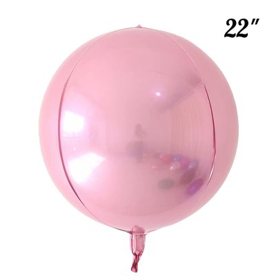 Фольгированный шар сфера 3D розовый 22" Китай