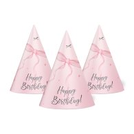 Ковпачок "Happy Birthday" бантики 15 см 20 шт Ковпачок "Happy Birthday" бантики 15 см 20 шт