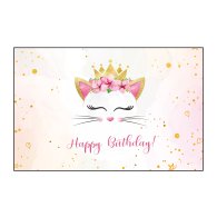 Плакат для праздника "Happy Birthday" кошечка 75х120 см