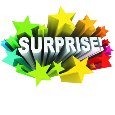 Наклейка на коробку "Surprise" звёзды 44х32 см Наклейка на коробку "Surprise" звёзды 44х32 см
