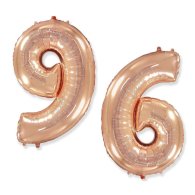 Фольгована кулька цифра "6" або "9" рожеве золото 40" FlexMetal 