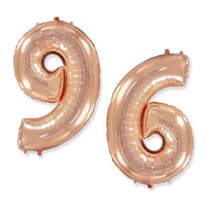 Фольгована кулька цифра "6" або "9" рожеве золото 40" FlexMetal 