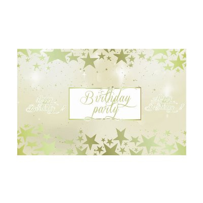 Плакат для праздника "Birthday party" звезды золото 75х120 см