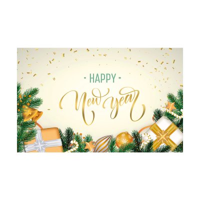 Плакат для свята "Happy New Year" конфеті 75х120 см
