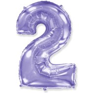 Фольгированный шар цифра "2" сиреневый 39" FlexMetal Фольгированный шар цифра "2" сиреневый 39" FlexMetal
