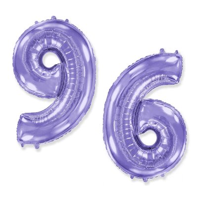 Фольгированный шар цифра "6" или "9" сиреневый 39" FlexMetal