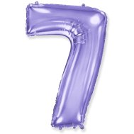 Фольгированный шар цифра "7" сиреневый 39" FlexMetal Фольгированный шар цифра "7" сиреневый 39" FlexMetal