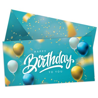 Конверт для денег "Happy Birthday to you"
