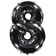 Фольгована кулька цифра "8" чорна 40" FlexMetal Фольгована кулька цифра "8" чорна 40" FlexMetal
