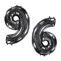 Фольгована кулька цифра "6" або "9" чорна 40" FlexMetal Фольгована кулька цифра "6" або "9" чорна 40" FlexMetal