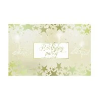 Плакат для свята "Birthday party" зірки золото 75×120 см Плакат для свята "Birthday party" зірки золото 75×120 см